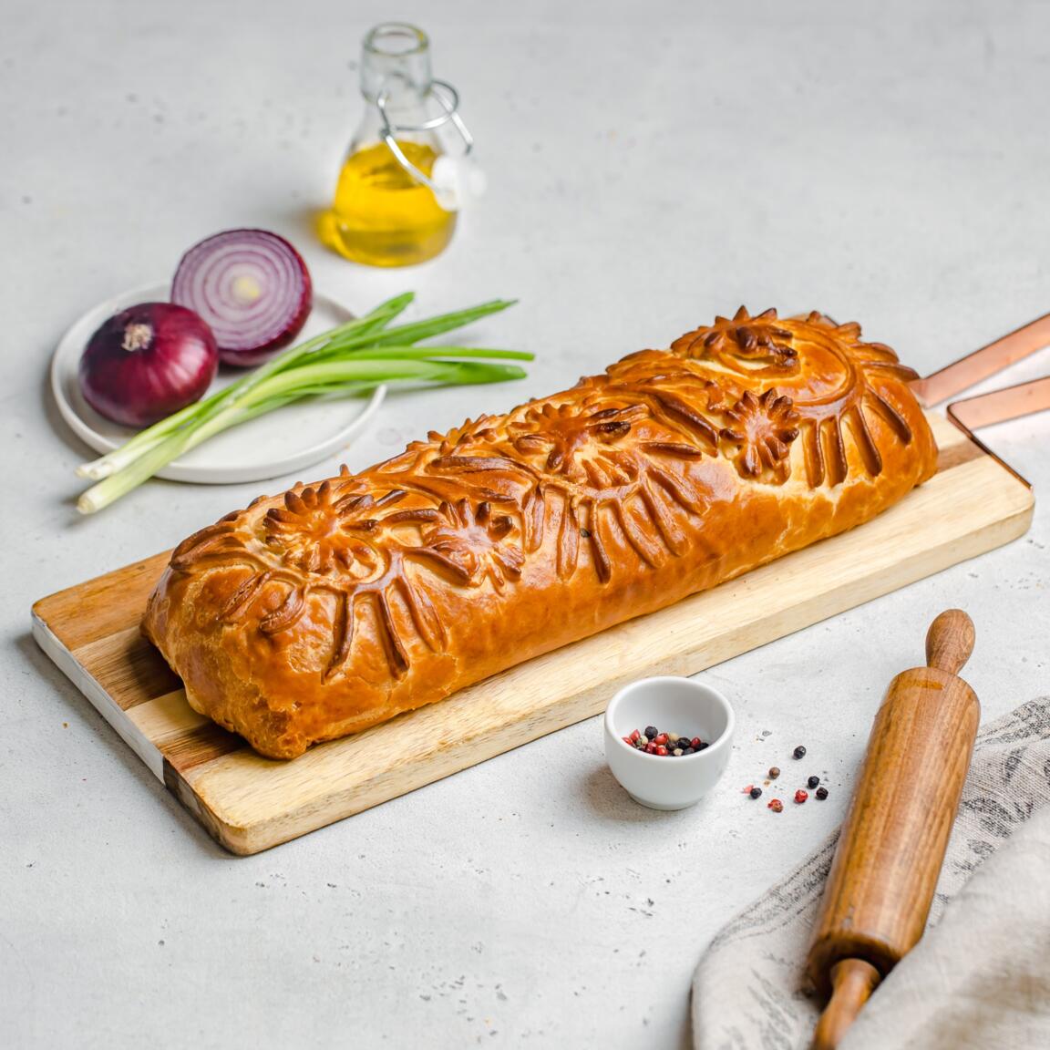Мини-кулебяка с мясом