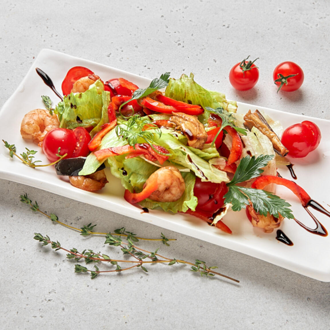 Салат с креветками